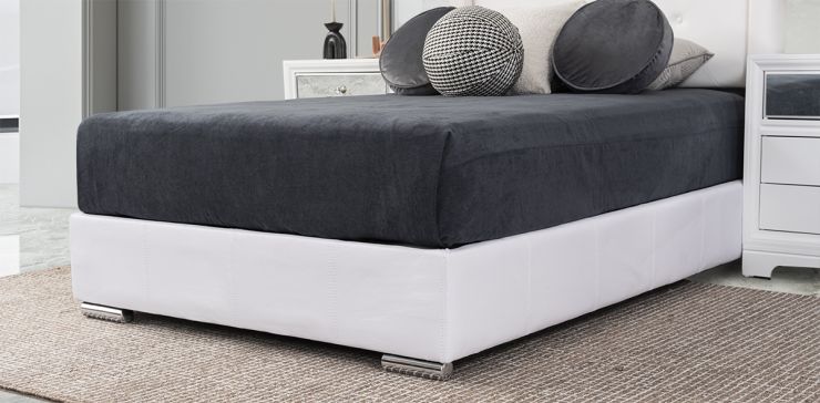 Base De Cama Matrimonial Vielka Blanco