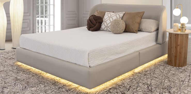 Cama Queen Size Nova Beige
