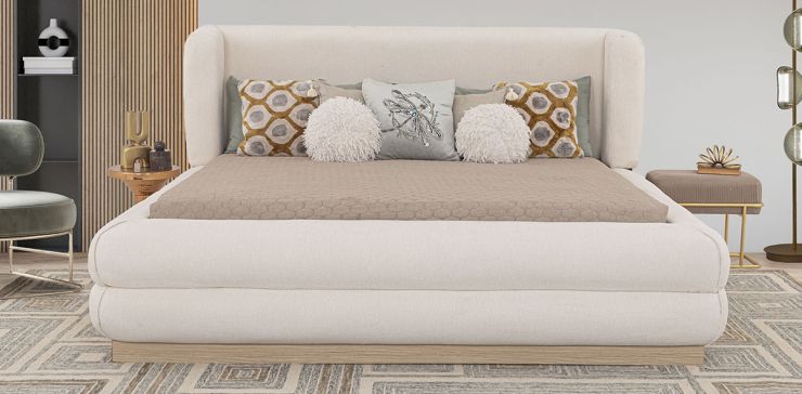 Cama King Size Deanne Beige