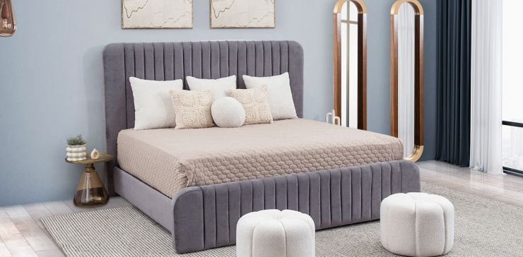 Cama King Size Iris Gris