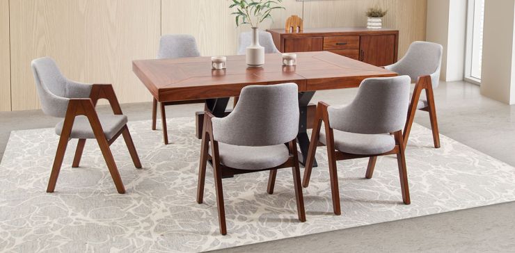 Comedor Estocolmo Plata 7 Piezas