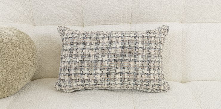Cojín Riñonera Decorativo Nepal Star Marfil Beige