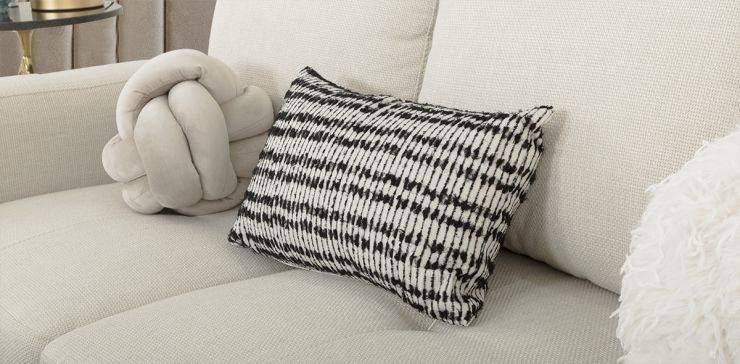 Cojín Riñonera Decorativo Nepal Tassles Negro