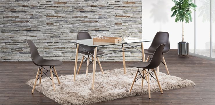 Comedor Rectangular Atlas Con Sillas Chocolate