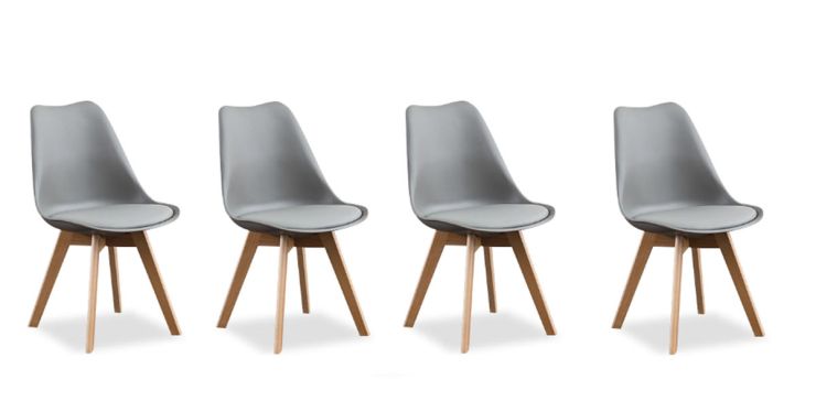 Paquete De Sillas Arthus PL Gris