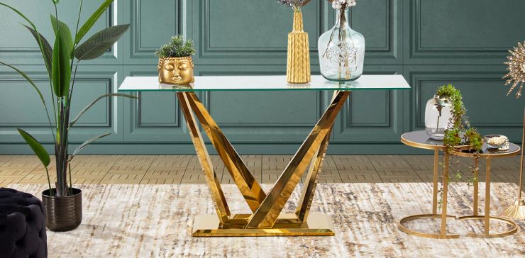 Consola Rectangular Royal Gold LV 
