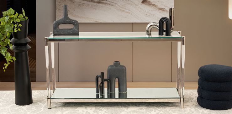 Consola Rectangular Exton Plata