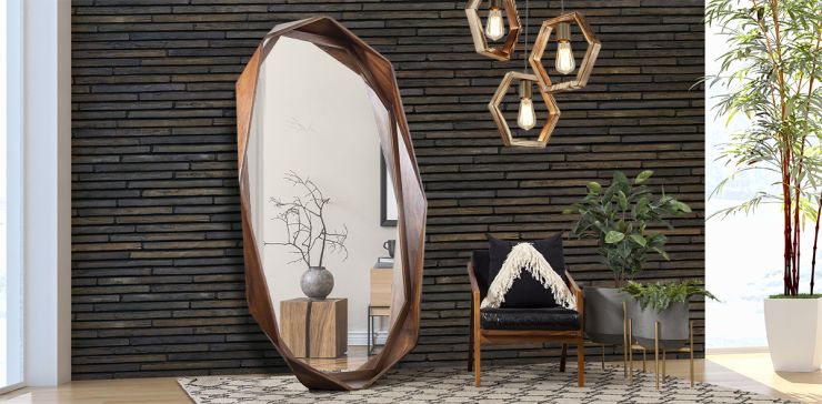 Espejo Decorativo Rectangular Tayen Parota
