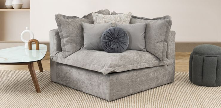 Sillón Esquinero Mariel Gris