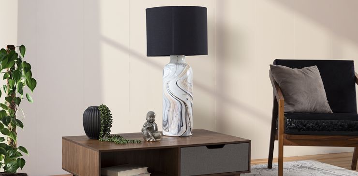 Lámpara de Mesa Balero Jazz Gris