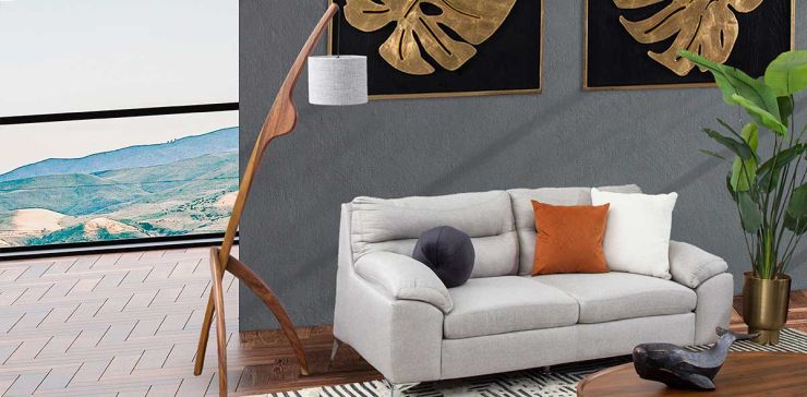 Lámpara De Piso Osma Beige