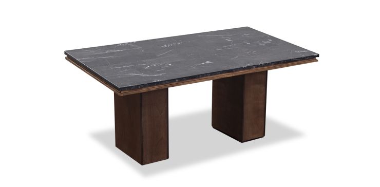 Mesa Comedor Rectangular De Mármol 180 x 100 Cm Alessia Negro