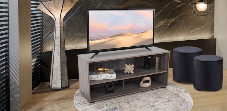 Mesa T.v. Fibby Life Gris
