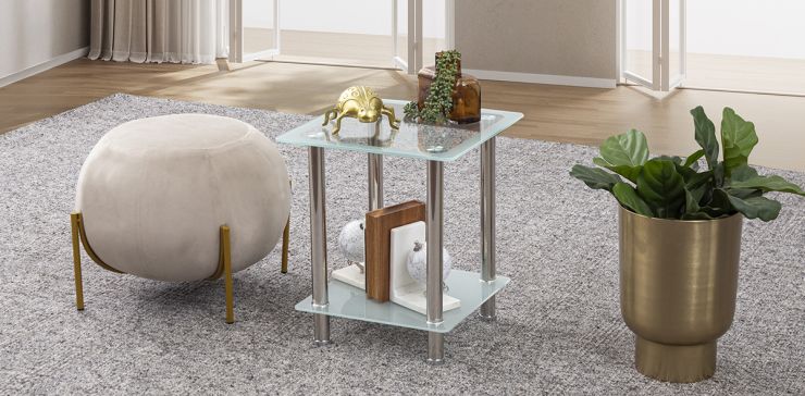 Mesa Lateral Malika gris