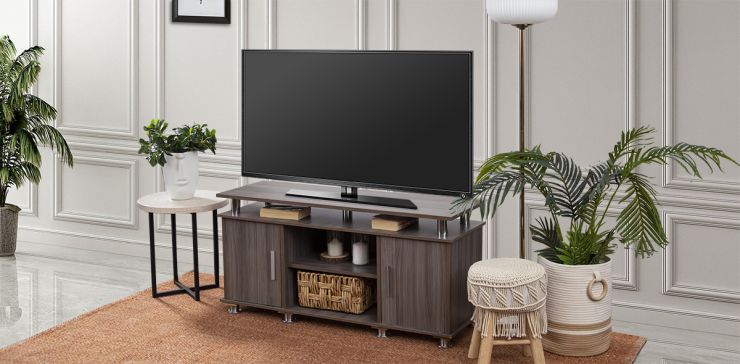 Mesa De TV Vercelli Gris