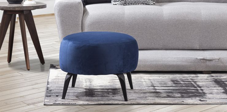 Taburete Bellavue Azul 46 x 39 cms