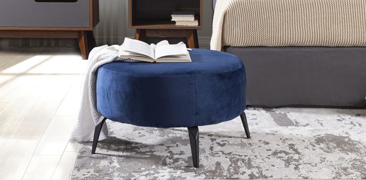 Taburete Bellavue Azul 63 x 41 cms