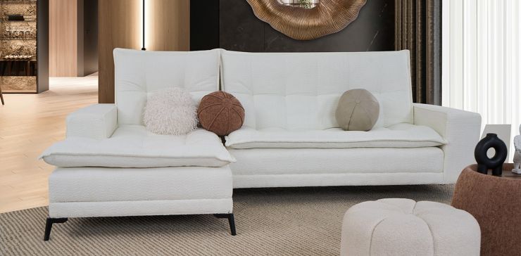 Sala En L Con Respaldo Abatible Izquierda Jennifer Beige