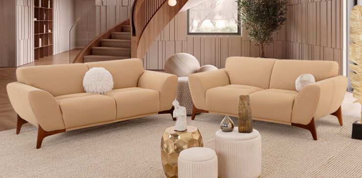 Sala Arello Beige (Boal) 2 Piezas