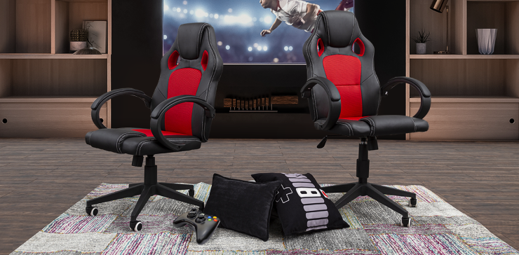 Silla De Oficina Game Negro/Rojo