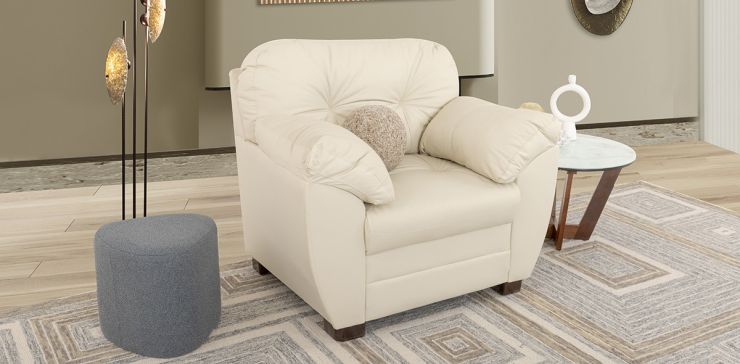 Sillón Piel Derby Blanco