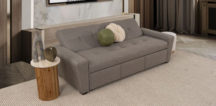 Sofá Cama Con Cama Alta Irlanda V New Gris
