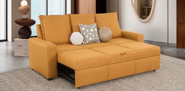 Sofá Cama Toronto Mostaza