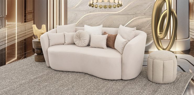 Sofá 3 Plazas Alana Beige