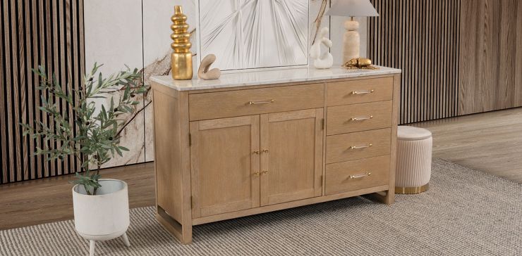 Aparador De Mármol Elora CL Beige