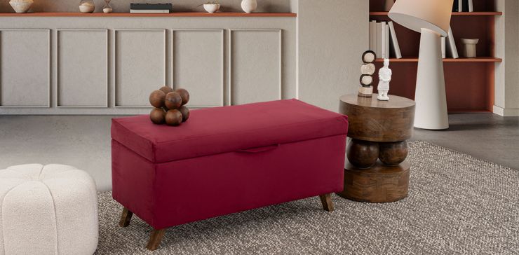 Banca Baúl Rod New Vino Terciopelo