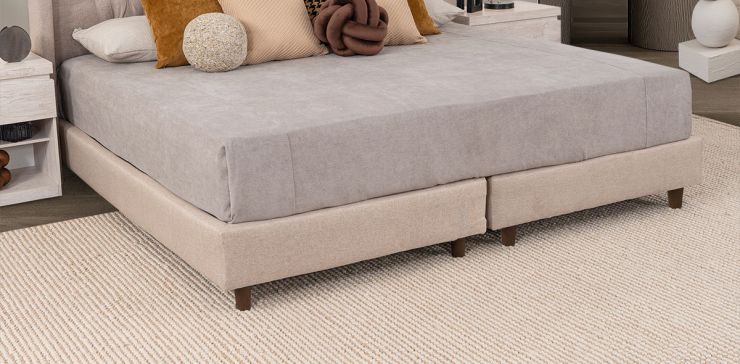 Base De Cama King Size Estela Beige