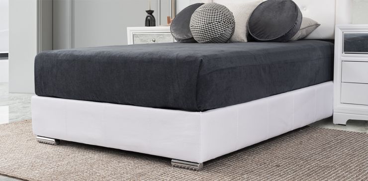 Base De Cama Matrimonial Vielka Blanco