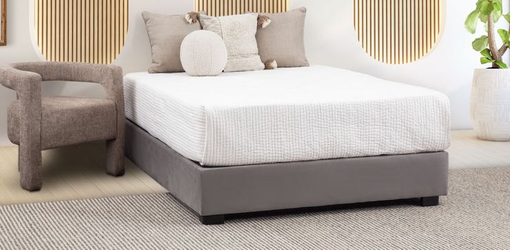 Base De Cama Queen Size Megan Gris