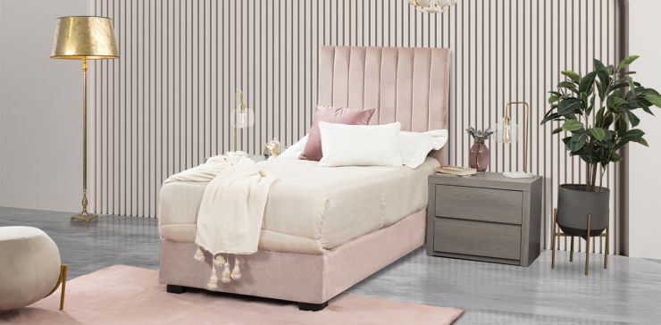 Cama Individual Megan Rosa