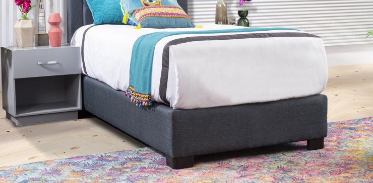 Base De  Cama Individual Gianna Azul
