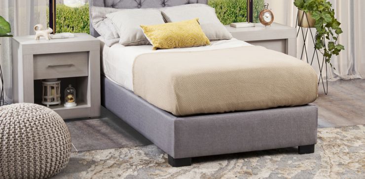 Base De  Cama Individual Gianna   Silver
