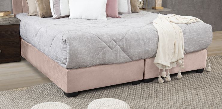 Base De Cama King Size Megan Palo De Rosa