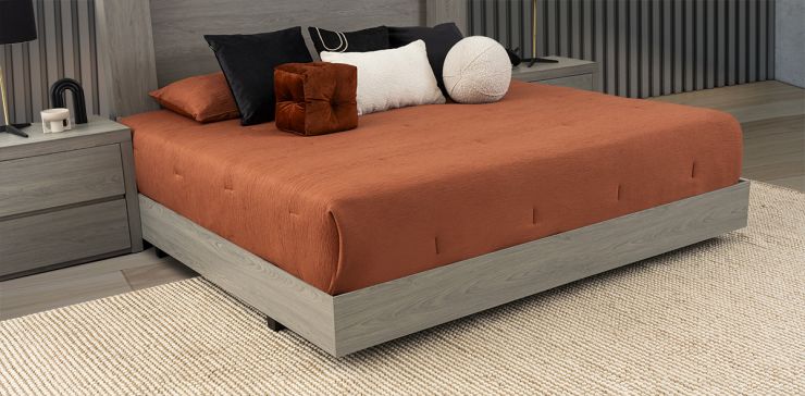 Base De Cama King Size Marbella Gris