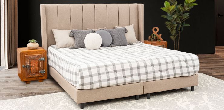  Cama King Size Merea Beige