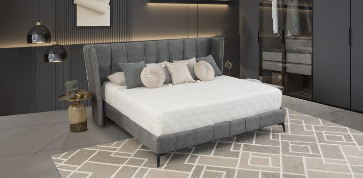 Cama King Size Samba Gris