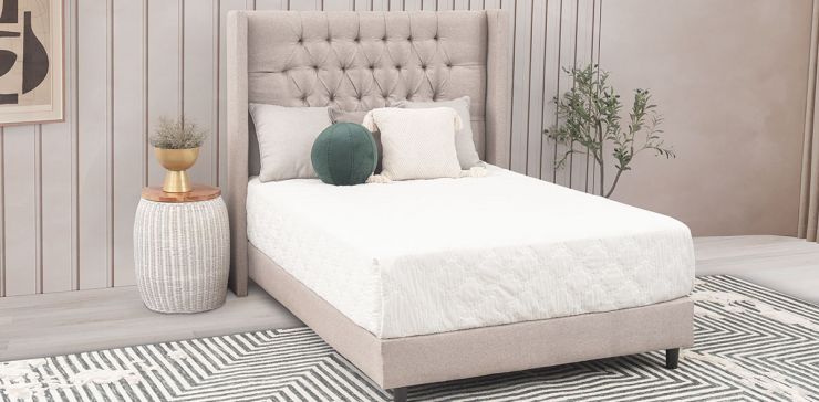 Cama Matrimonial Estela Promo Beige