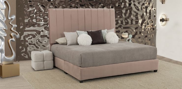 Cama King Size Constanza Rosa