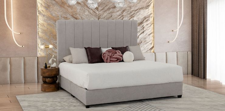 Cama King Size Constanza Gris