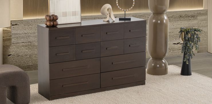 Cómoda Zoe Life Café Con 12 Cajones