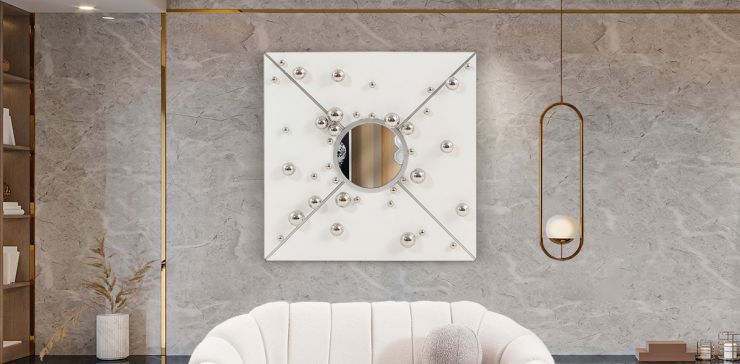 Espejo Decorativo Tix Plata