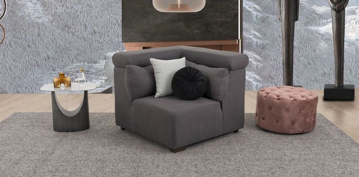 Sillón Esquinero Cloe CL Gris