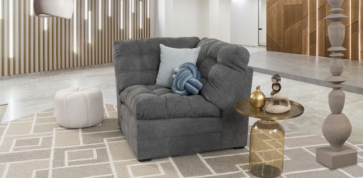 Sillón Esquinero Morrison New Gris 