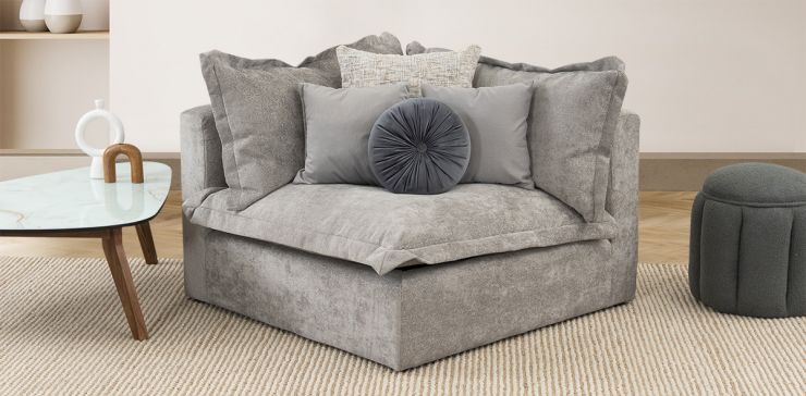 Sillón Esquinero Mariel Gris