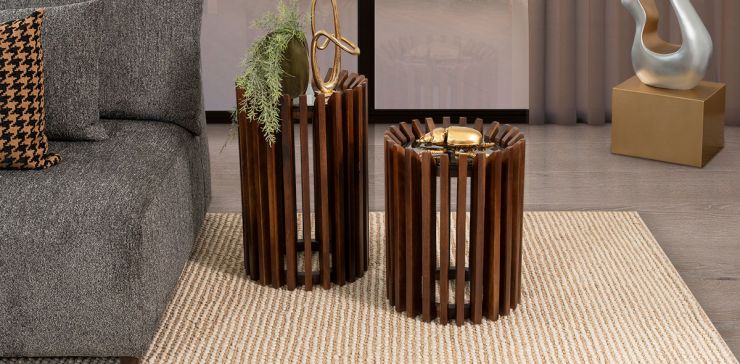 Juego De Mesas Laterales Atoni CL Café