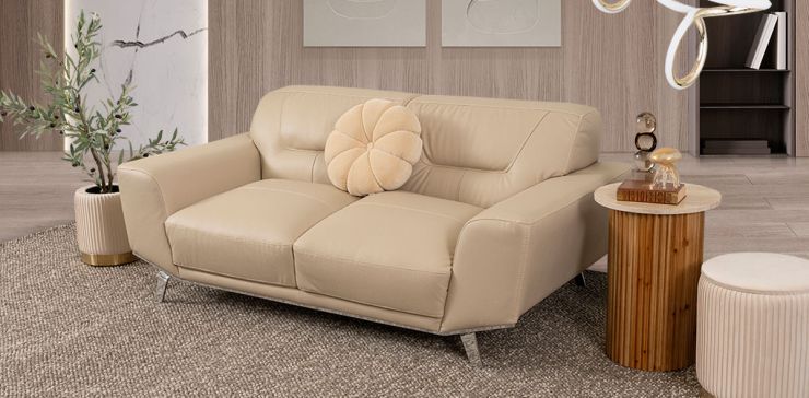 Sofá 2 Plazas Piel Ameno CL Beige (Boal)